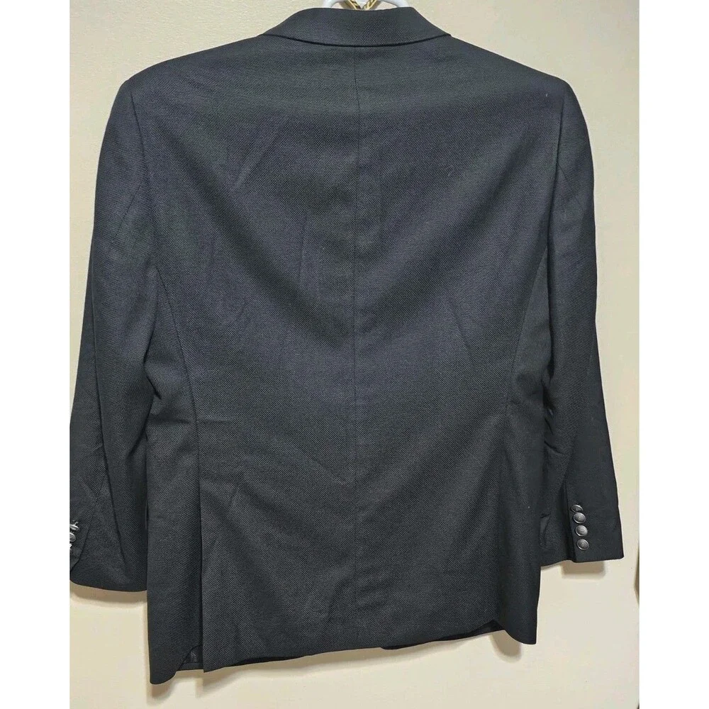Joseph Abboud Heritage Blazer Mens 40 Short Black 100% Wool Reda Fabric Italy